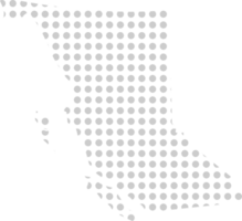 britisch Columbia gepunktet Karte vektor