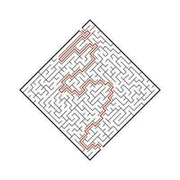 abstraktes Labyrinth. Lernspiel für Kinder. Puzzle für Kinder. Labyrinth Rätsel. den richtigen Weg finden. Vektor-Illustration. vektor