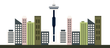 Stadt Seattle Horizont vektor
