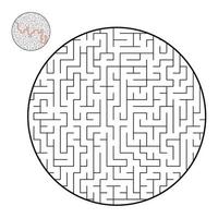 schwieriges großes Labyrinth. Spiel für Kinder und Erwachsene. Puzzle für Kinder. Labyrinth Rätsel. den richtigen Weg finden. flache Vektorillustration. vektor