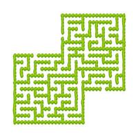 abstraktes Labyrinth. Lernspiel für Kinder. Puzzle für Kinder. Labyrinth Rätsel. den richtigen Weg finden. Vektor-Illustration. vektor