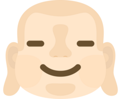 Emoji Buddha Gesicht Lächeln vektor