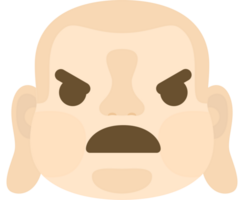 Emoji Buddha Gesicht wütend vektor