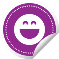 Emoji Emoticon Aufkleber lachen vektor