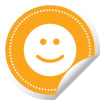 emoji emoticon klistermärke leende vektor