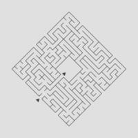 abstraktes Labyrinth. Lernspiel für Kinder. Puzzle für Kinder. Labyrinth Rätsel. den richtigen Weg finden. Vektor-Illustration. vektor