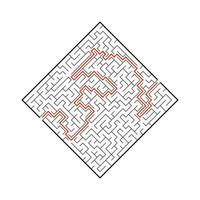 abstraktes Labyrinth. Lernspiel für Kinder. Puzzle für Kinder. Labyrinth Rätsel. den richtigen Weg finden. Vektor-Illustration. vektor