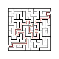 abstraktes Labyrinth. Lernspiel für Kinder. Puzzle für Kinder. Labyrinth Rätsel. den richtigen Weg finden. Vektor-Illustration. vektor