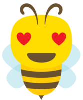 emoji bee tecknad kärlek vektor