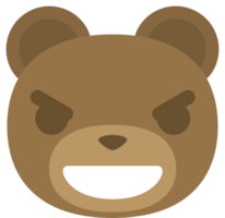 Emoji Bär Gesicht böse Lächeln vektor