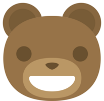 Emoji Bär Gesicht Lächeln vektor