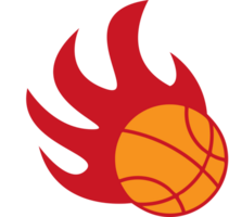 Basketball in Flammen vektor
