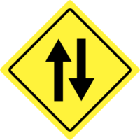Zwei-Wege-Straßenschild vektor