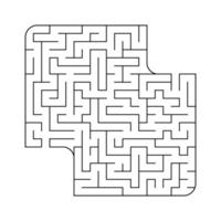 abstraktes Labyrinth. Lernspiel für Kinder. Puzzle für Kinder. Labyrinth Rätsel. den richtigen Weg finden. Vektor-Illustration. vektor