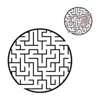 abstraktes Labyrinth. Lernspiel für Kinder. Puzzle für Kinder. Labyrinth Rätsel. den richtigen Weg finden. Vektor-Illustration. vektor