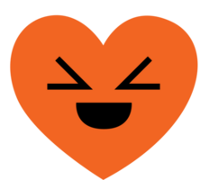 hjärta emoji skrattar vektor