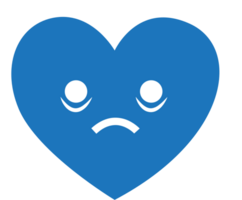 Herz Emoji blau vektor