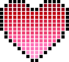 hjärta pixelate vektor