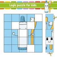 Logikrätsel für Kinder. Arbeitsblatt zur Bildungsentwicklung. Lernspiel für Kinder. Aktivitätsseite. für Kleinkind. Rätsel für die Vorschule. einfache flache isolierte Vektorgrafik im niedlichen Cartoon-Stil. vektor