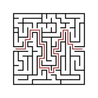 abstraktes Labyrinth. Lernspiel für Kinder. Puzzle für Kinder. Labyrinth Rätsel. den richtigen Weg finden. Vektor-Illustration. vektor