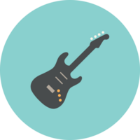 musik cirkel ikonen gitarr vektor