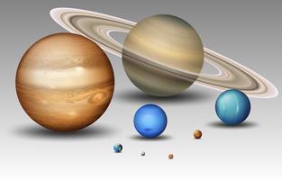 Set des Sonnensystems Planeten vektor