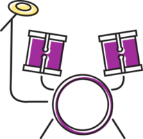 Musikinstrument Line Drum vektor