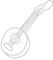 Musikinstrument Umriss Banjo vektor