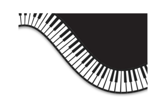 gewellter Klavierhintergrund vektor