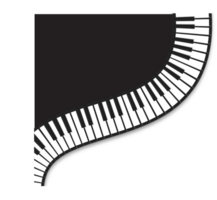 vågig pianobakgrund vektor