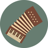 Vintage Musikinstrument Icon Akkordeon vektor