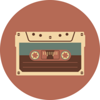 Vintage Musikinstrument Icon Kassette vektor