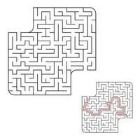 abstakt labyrint. pedagogiskt spel för barn. pussel för barn. labyrint. hitta rätt väg. vektor illustration.