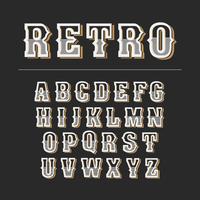 Retro Alphabet-Vektor vektor