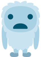 Yeti Emoticon traurig vektor