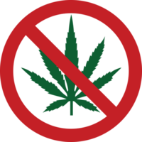 Nein Drogen Zeichen Cannabis vektor