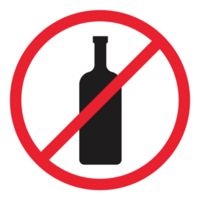 offentlig förbjuden tecken alkohol vektor