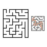 abstraktes Labyrinth. Spiel für Kinder. Puzzle für Kinder. Labyrinth Rätsel. Vektor-Illustration. vektor