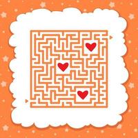 lustiges Labyrinth. Spiel für Kinder. Puzzle für Kinder. Cartoon-Stil. Labyrinth Rätsel. Farbe-Vektor-Illustration. den richtigen Weg finden. die Entwicklung des logischen und räumlichen Denkens. vektor