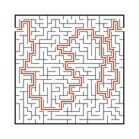 schwieriges großes Labyrinth. Spiel für Kinder und Erwachsene. Puzzle für Kinder. Labyrinth Rätsel. den richtigen Weg finden. flache Vektorillustration. vektor