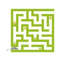 abstraktes Labyrinth. Lernspiel für Kinder. Puzzle für Kinder. Labyrinth Rätsel. den richtigen Weg finden. Vektor-Illustration. vektor