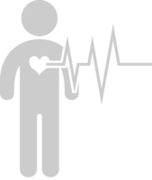 menschliches Herzschlagpiktogramm vektor
