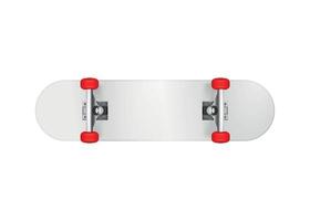 vit skateboard botten sammansättning vektor