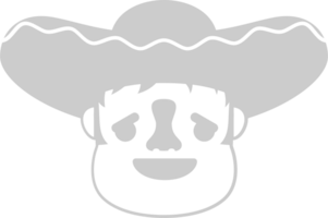 Mexikaner Sombrero Emoticon vektor