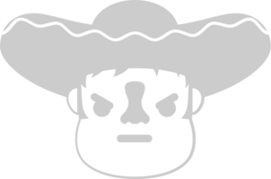 Mexikaner Sombrero Emoticon vektor