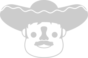 Mexikaner Sombrero Emoticon vektor