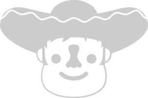 Mexikaner Sombrero Emoticon vektor