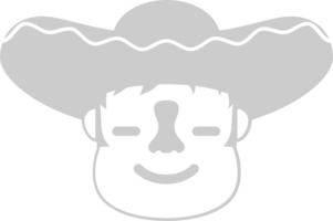 Mexikaner Sombrero Emoticon vektor