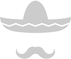 sombrero med mustasch vektor