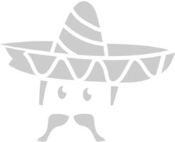 sombrero med mustasch vektor